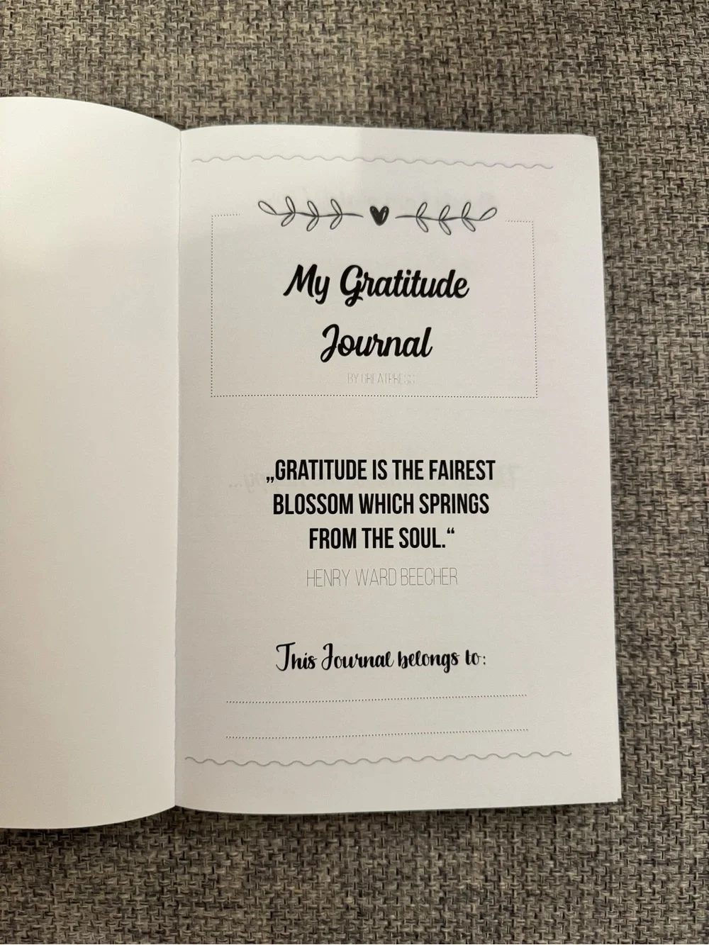 Daily Gratitude Journal